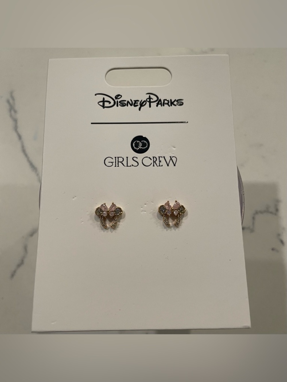 NWT Girls Crew Disney Parks Minnie Mouse Pink Bow Ear Headband Earrings